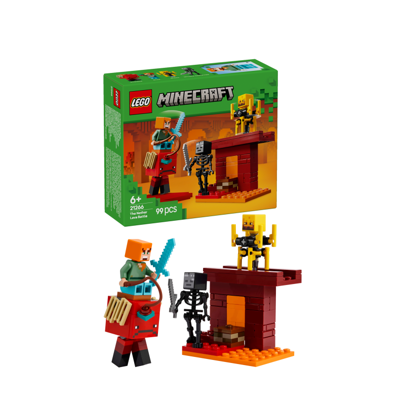 LEGO Minecraft 21266 La Batalla de Lava del Inframundo contiene 99 piezas - edad 6+ años