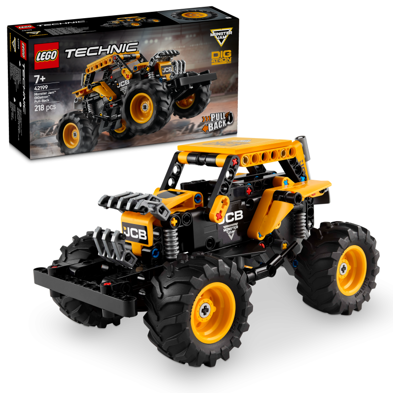 LEGO Technic 42199 Monster Jam DIGatron con Motor de Carga Manual contiene 218 piezas - edad 7+ años