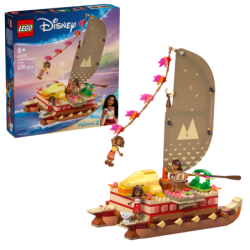 LEGO Disney Princess 43270 Canoa de Aventuras de Vaiana contiene 529 piezas - edad 6+ años