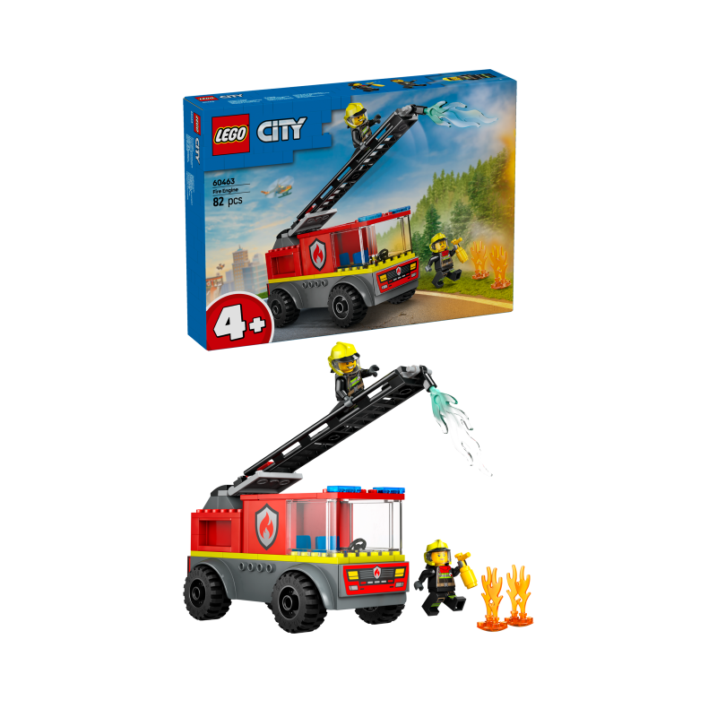LEGO City 60463 Camión de Bomberos con Escalera contiene 82 piezas - edad 4+ años LEGO City 60463 Camión de Bomberos con Escalera contiene 82 piezas - edad 4+ años