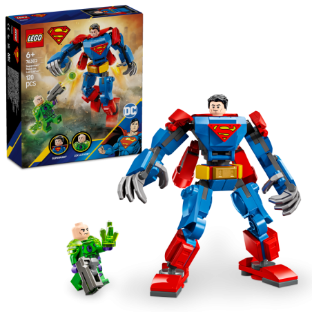 LEGO DC Batman 76302 Armadura Robótica de Superman vs. Lex Luthor contiene 120 piezas - edad 6+ años