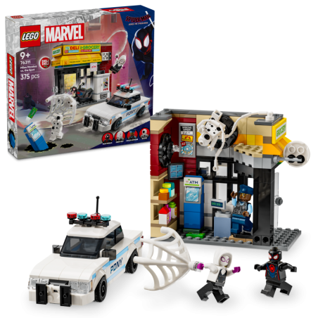 LEGO Super Heroes 76311 Multiverso Arácnido: Miles Morales vs. Mancha contiene 375 piezas - edad 9+ años