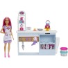 Barbie y su Pastelería Muñeca Pelo fantasía con Tienda, Juego de plastilina y Accesorios de Juguete, edad +3 años Mattel HGB73