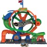 Hot Wheels City Rueda de la fortuna Whirl, Pista para coches de juguete con noria con luces y sonidos, incluye 1 vehículo edad +