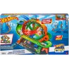 Hot Wheels City Rueda de la fortuna Whirl, Pista para coches de juguete con noria con luces y sonidos, incluye 1 vehículo edad +