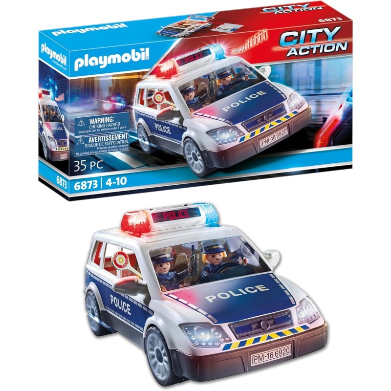 Playmobil 6873 Coche Policía con Luces y Sonido para niños de 4 años en adelante Playmobil 6873 Coche Policía con Luces y Sonido para niños de 4 años en adelante