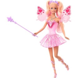 Barbie Hada Muñeca con varita con cambio de color en las alas y el conjunto, JCP76 Mattel