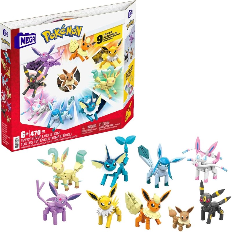 MEGA Construx™ Pokémon™ Pack de evoluciones Eevee edad +6 años Mattel GFV85 MEGA Construx™ Pokémon™ Pack de evoluciones Eevee edad +6 años Mattel GFV85