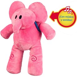 Peluche Ely de 20 centímetros Sueve y Blandito reproduce sonidos y melodías de la serie  Pocoyo Bandai edad +0 meses