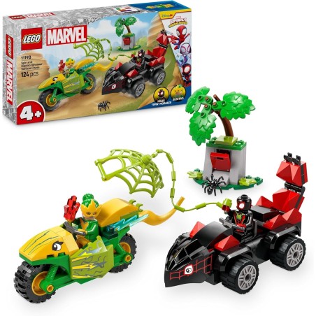 LEGO Junior Marvel 11198 Spin y Electro: Duelo de vehículos Dinosaurio edad +4 años