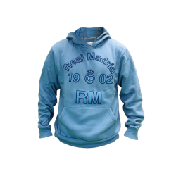 Sudadera Hoodie Real Madrid azul con gorro producto oficial última talla L adulto