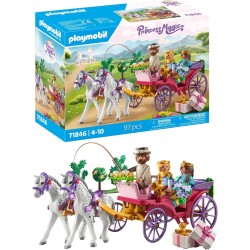 PLAYMOBIL 71846 Princess Magic Paseo en carruaje Real con Princesa y príncipe edad +4 años