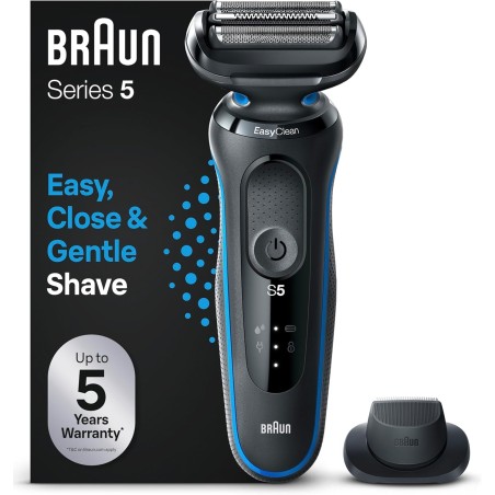 Braun Series 5 Afeitadora barba inalambrica Hombre, en Seco y Mojado, Recargable 51-B1200s
