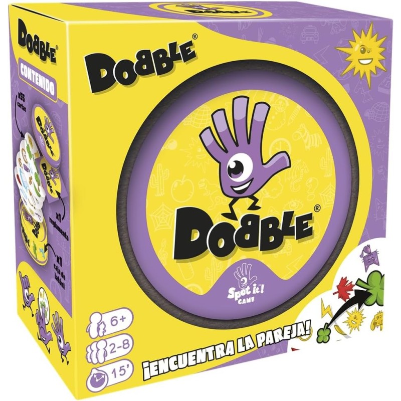 Juego de Mesa Dobble - Juego de Cartas - Juego de Cartas Infantil de Acción y Reflejos para Adultos y Niños de 2-8 Jugadores - 1 Juego de Mesa Dobble - Juego de Cartas - Juego de Cartas Infantil de Acción y Reflejos para Adultos y Niños de 2-8 Jugadores - 1
