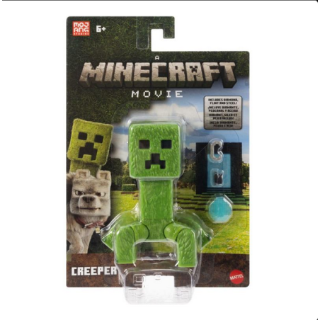 Mattel Figura Minecraft Creeper con accesorios articulada basado en “Una película de Minecraft”, JFR58