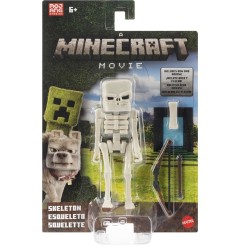 Mattel Figura articulada Minecraft Esqueleto 10 cm Inspirado en “Una película de Minecraft”, JFR60 edad + 6 años