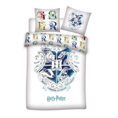 Harry Pottere Funda nórdica algondón 140x220 para cama de 90cm incluye funda para almohada/cojín