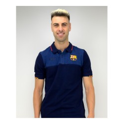 Polo Fútbol Club Barcelona Azul Marino – Diseño Clásico y Detalles en Relieve tallas adulto producto oficial manga corta