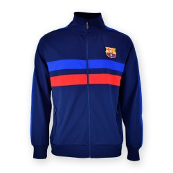 Fútbol Club Barcelona Chaqueta Barça Plus azul franjas rojas y azules tallas adulto producto oficial