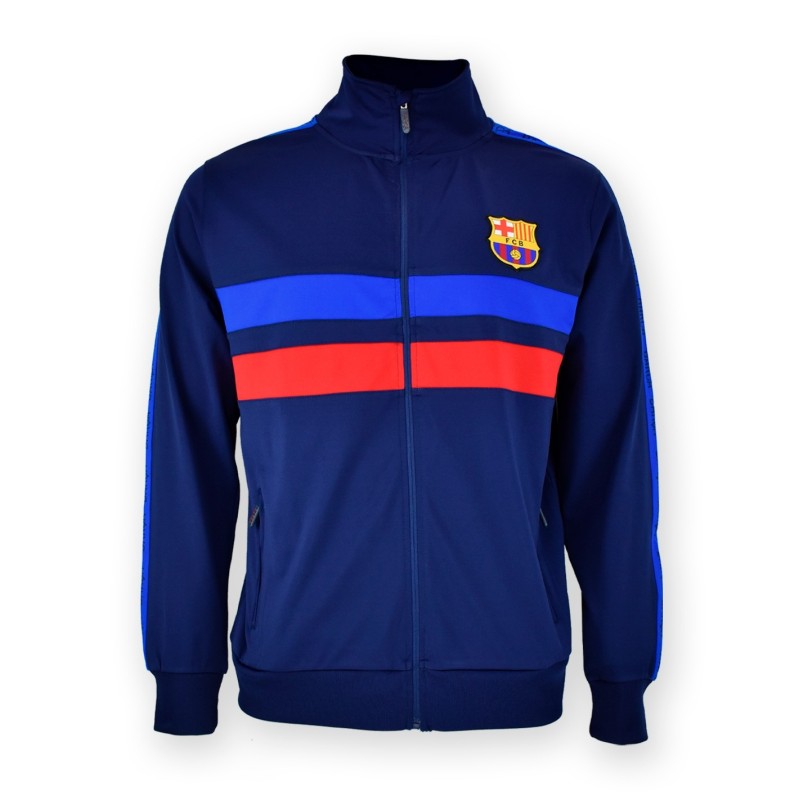 Fútbol Club Barcelona Chaqueta Barça Plus azul franjas rojas y azules tallas adulto producto oficial Fútbol Club Barcelona Chaqueta Barça Plus azul franjas rojas y azules tallas adulto producto oficial