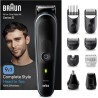 Braun Series 5 MGK5411 recortadora todo en uno, Kit 9 en 1 para afeitado masculino, recorte de barba, corte de pelo, nariz, orej