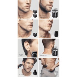 Braun Series 5 MGK5411 recortadora todo en uno, Kit 9 en 1 para afeitado masculino, recorte de barba, corte de pelo, nariz, orej