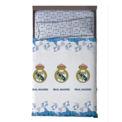 Juego de sábanas Real Madrid 3 Piezas sábana, bajera y funda de almohada para cama 150cm producto oficial