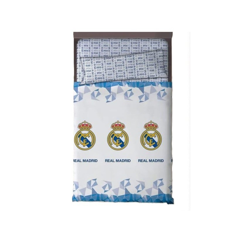 Juego de sábanas Real Madrid 3 Piezas sábana, bajera y funda de almohada para cama 150cm producto oficial Juego de sábanas Real Madrid 3 Piezas sábana, bajera y funda de almohada para cama 150cm producto oficial