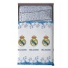 Juego de sábanas Real Madrid 3 Piezas sábana, bajera y funda de almohada para cama 150cm producto oficial