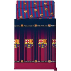 Juego de sábanas Fútbol Club Barcelona 3 Piezas sábana, bajera y funda de almohada para cama 90cm producto oficial
