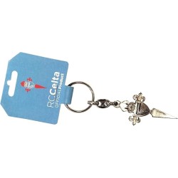 Llavero Real Club Celta de Vigo color plateado estilo calado producto oficial