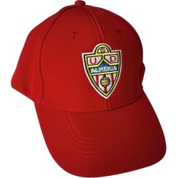 Gorra Unión Deportiva Almería talla adulto ajustable color roja escudo bordado producto oficial