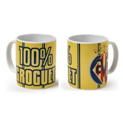 Taza Mug desayuno Villarreal Club de Fútbol cerámica leyenda 100% GROGUET producto oficial