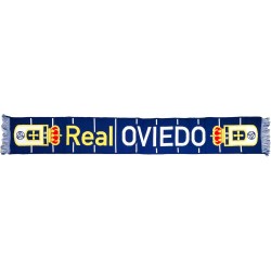Bufanda Real Oviedo lineas verticales tejido telar tamaño 130x20cm producto oficial