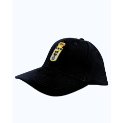 Gorra Real Oviedo talla adulto ajustable color negra escudo bordado a color producto oficial