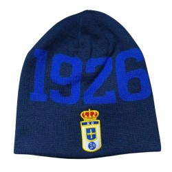 Real Oviedo Gorro lana invierno escudo bordado talla adulto producto oficial