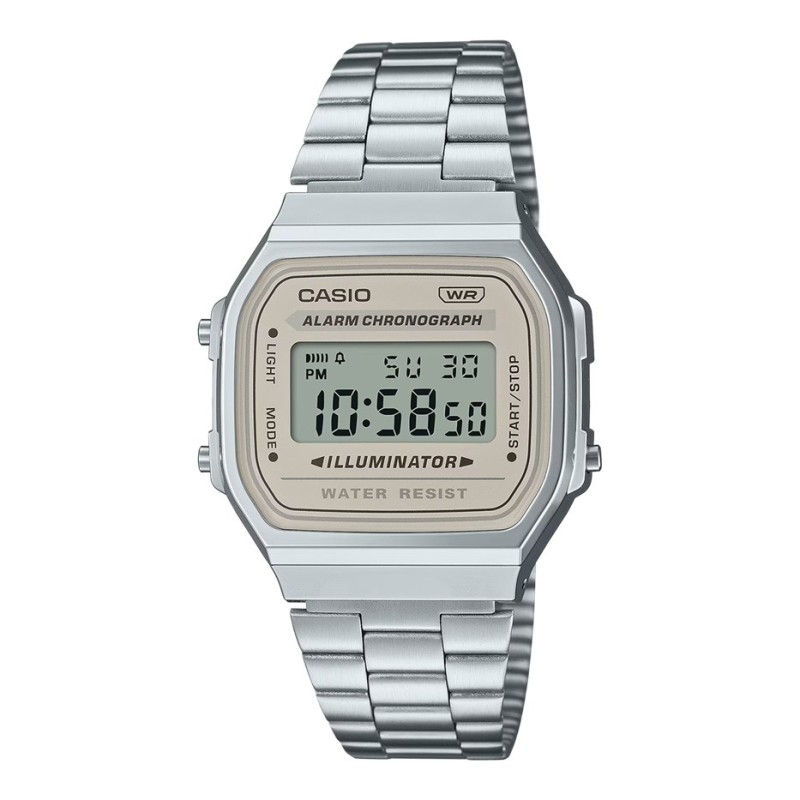 CASIO COLLECTION A168WA-8AYES Reloj de Pulsera Digital para Unisex Color Plateado