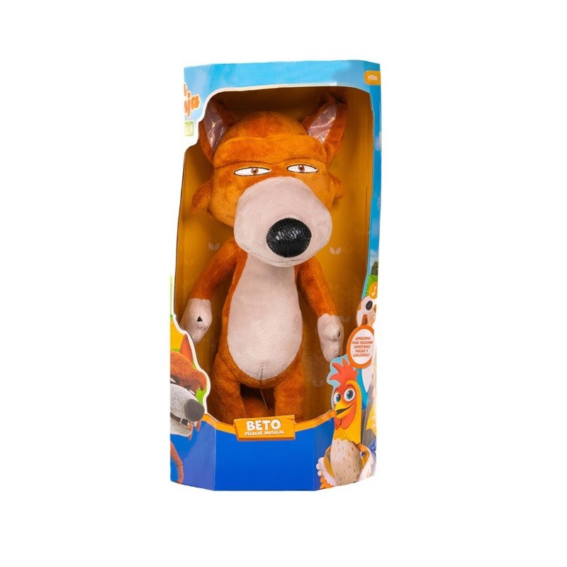 Peluche Lobo Beto musical La Granja de Zenon Bandai edad +0 años emite divertidas frases y canciones