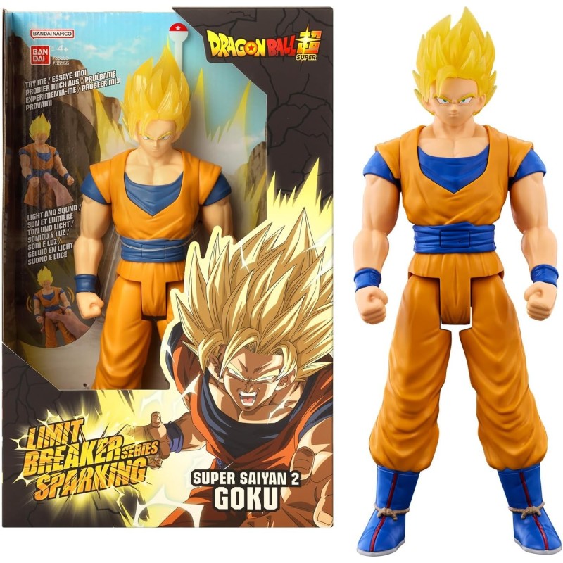 Dragon Ball Figura Limit Breaker Series Sparkling SS2 Goku de 30 cm, con Luz y Sonido de Batallas BANDAI edad +4 años Dragon Ball Figura Limit Breaker Series Sparkling SS2 Goku de 30 cm, con Luz y Sonido de Batallas BANDAI edad +4 años