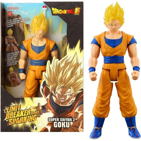 Dragon Ball Figura Limit Breaker Series Sparkling SS2 Goku de 30 cm, con Luz y Sonido de Batallas BANDAI edad +4 años