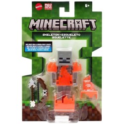 Minecraft figura esqueleto incluye arco, flecha y llamas Mattel edad +6 años JCN31