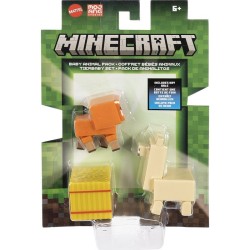 Figura Minecraft Pack de animalitos incluye paca de heno Mattel edad +6 años JCN33