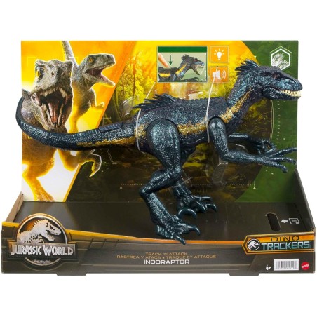 Dinosaurio Indoraptor Jurassic World con sonidos y ataques Mattel edad +4 años HKY11