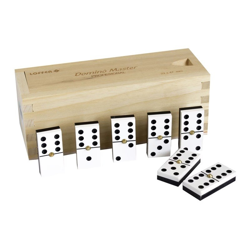 Dominó Presidente Profesional LOFFER con caja de madera Tamaño ficha 26 x 52mm Dominó Presidente Profesional LOFFER con caja de madera Tamaño ficha 26 x 52mm
