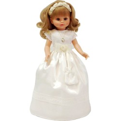 Muñeca Recuerdo de Mi Primera Comunón Fany habladora con vela que se ilumina 40cm Berbesa