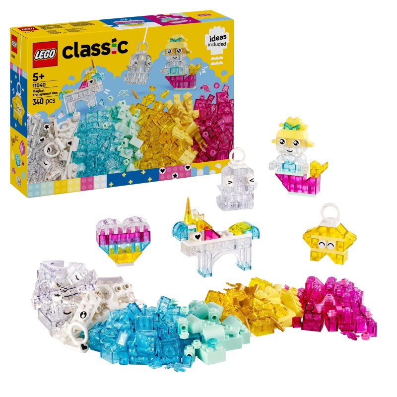 LEGO 11040 Caja de Magia Transparente Classic contiene 340 piezas - edad 5+ años. LEGO 11040 Caja de Magia Transparente Classic contiene 340 piezas - edad 5+ años.