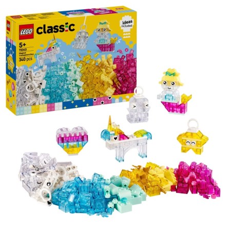 LEGO 11040 Caja de Magia Transparente Classic contiene 340 piezas - edad 5+ años.