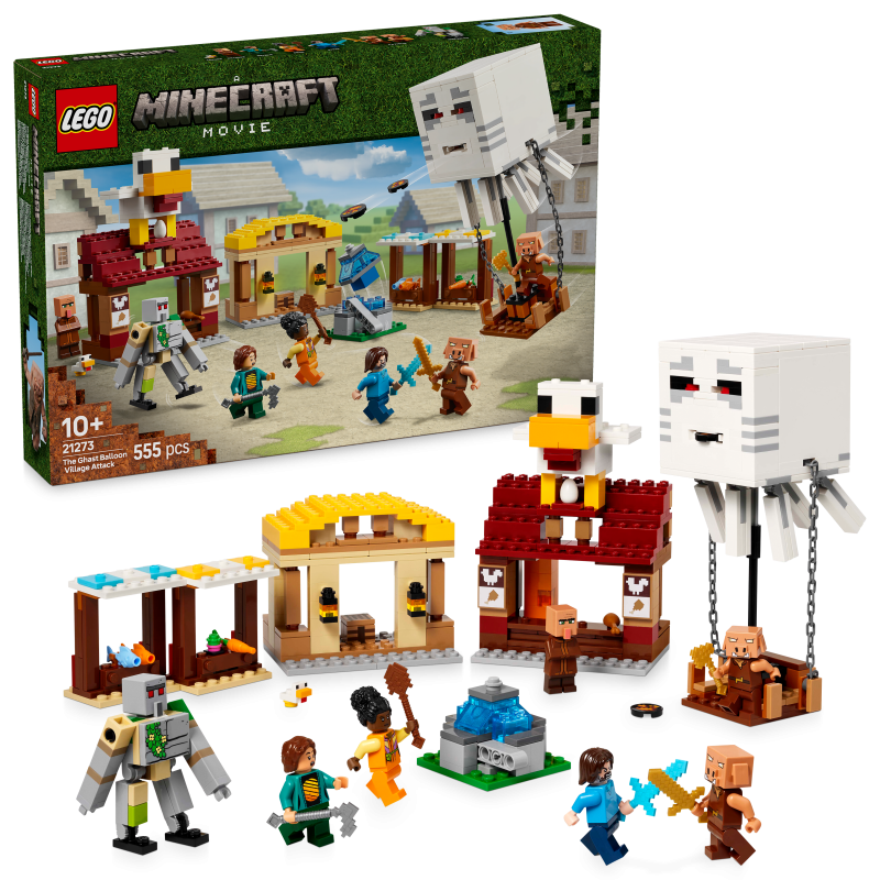 LEGO 21273 El Ataque a la Aldea del Globo de Ghast Minecraft contiene 555 piezas - edad 10+ años. LEGO 21273 El Ataque a la Aldea del Globo de Ghast Minecraft contiene 555 piezas - edad 10+ años.
