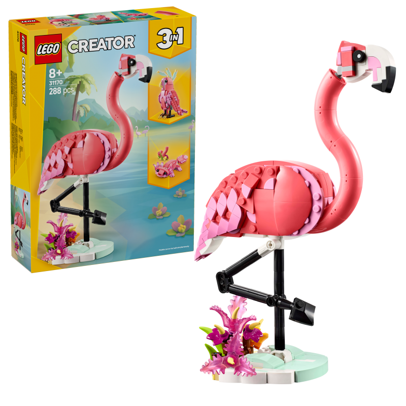 LEGO 31170 Fauna Salvaje: Flamenco Rosa Creator contiene 288 piezas - edad 8+ años. LEGO 31170 Fauna Salvaje: Flamenco Rosa Creator contiene 288 piezas - edad 8+ años.