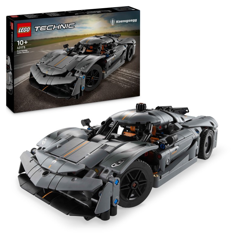 LEGO 42173 Hipercoche Koenigsegg Jesko Absolut Gris Technic contiene 801 piezas - edad 10+ años.